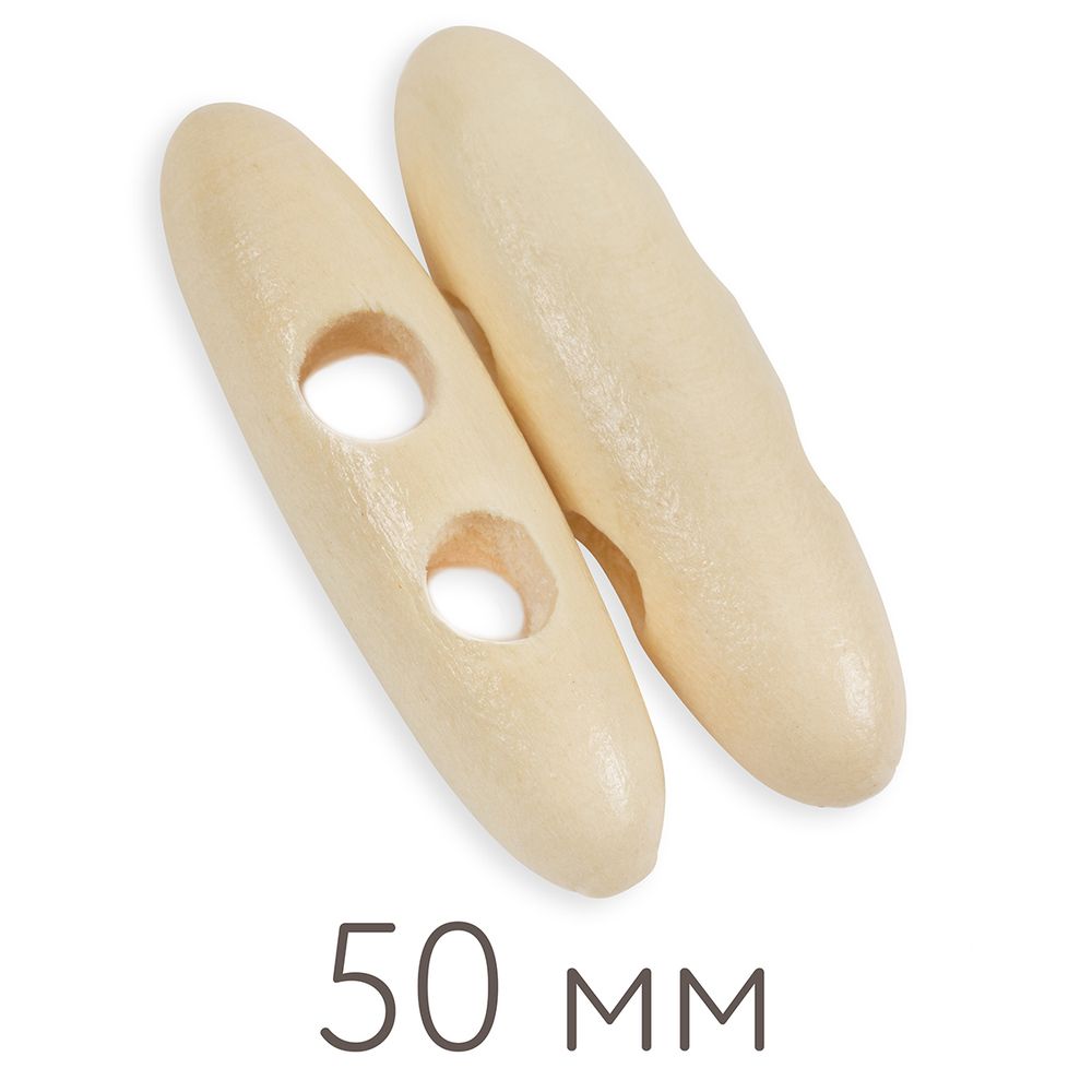 Пуговицы деревянные 50 мм, 24 шт, дерево, №277 бежевый, Blitz DRN 0120