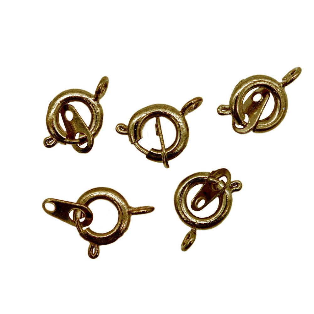 Замок для бус кольцо с ответной частью, 9 мм, 5 шт в упак, Astra&Craft, латунь