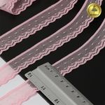 Кружево эластичное (стрейч) 25 мм, 8028, цв.F134 розовый уп.50м, Kruzhevo