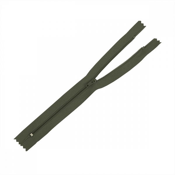 Молния спираль (витая) юбочная Т3 (3 мм) 1 зам., н/раз., 18 см, цв.F263 (255) св.коричневый уп.50 шт, Mzip