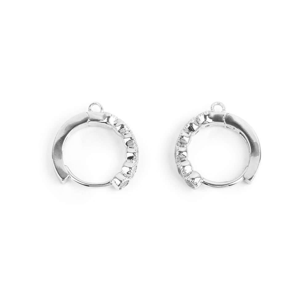 Швензы 13.5 мм, 10 шт (5х2 шт), 01 под серебро, Zlatka FMK-H19