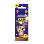 Набор цветных карандашей, короткие Совенок SCP-2006 заточенный 16х6 цв, Набор цветных карандашей, короткие Совенок SCP-2006 заточенный 16х6 цв, ВКФ SCP-2006