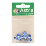 Хрустальные стразы в цапах круглой формы, сапфир 8 мм, 10 шт. Astra&Craft, РЦ014НН8