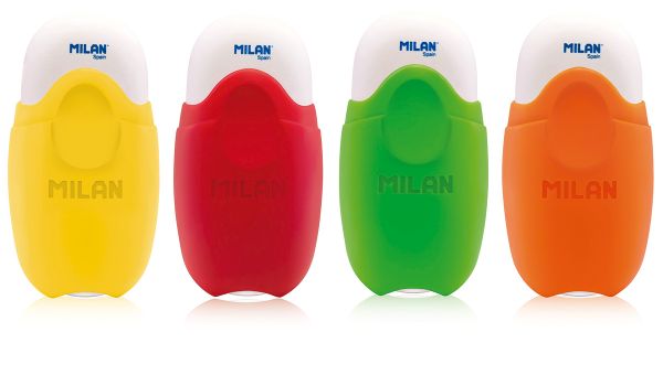 Ластик с защитной крышкой School 1012 Fluo 12 шт, CMMS1012, Milan