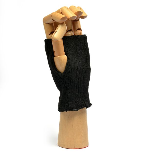 Манжеты трикотажные 8.0х12.0 см, с отверстием для пальца, МР пройма-32/2 рапорт 2х1 плетение ластик 534/0 черный 10 пар