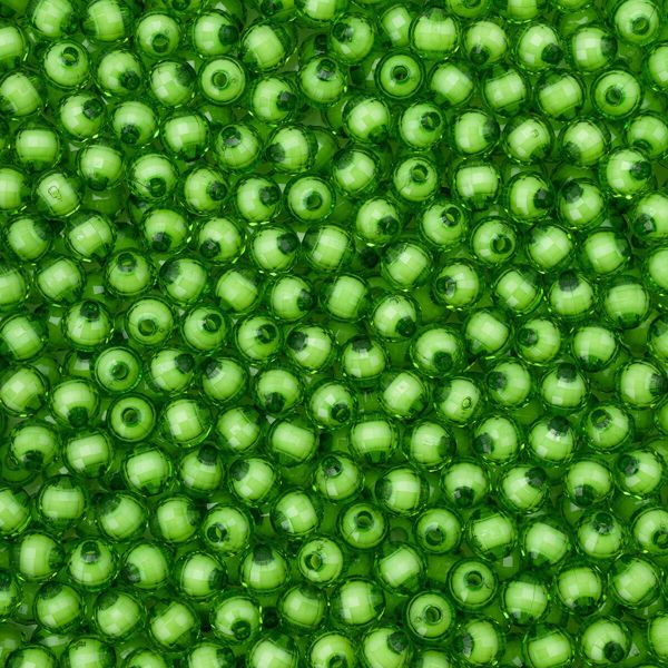 Бусины пластик ⌀10 мм, граненые, 500 г, зеленый, LY-163, Astra&Craft