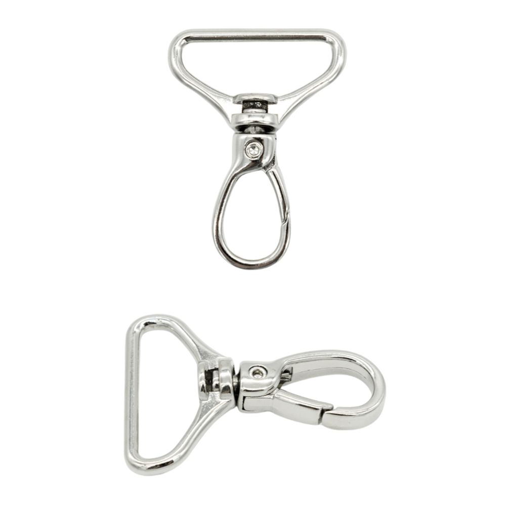 Карабин металл 32.0 мм (52х38 мм), никель, 10 шт