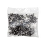 Хольнитены сумочные ⌀7 мм, h=9 мм, двухсторонние, BIG, темное серебро, 100 шт