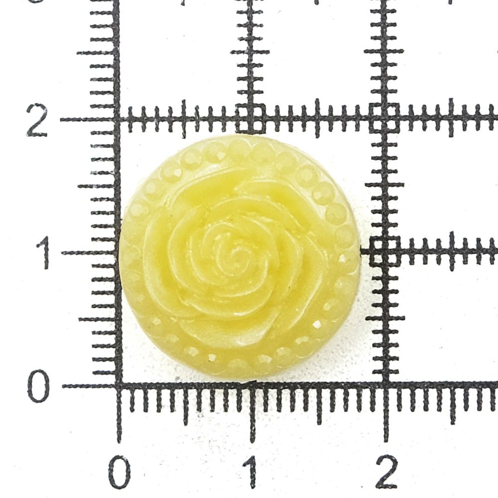 Пуговицы на ножке Розочки, 10 шт (2 св.желтый)