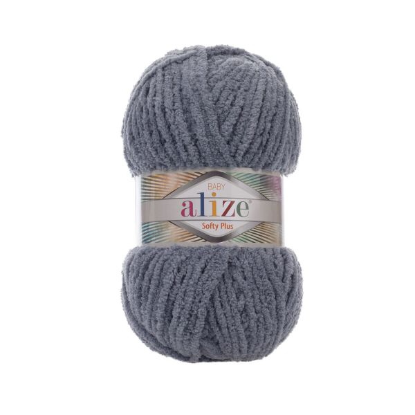 Пряжа Alize (Ализе) Softy Plus / уп.5 мот. по 100 г, 120м, 087 серебро A