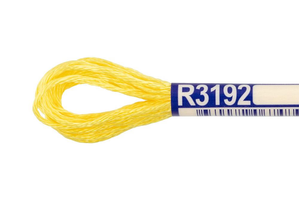 Мулине Gamma вискоза 100%, цв.R3192 яр-желтый, 12 мотков по 8 метров