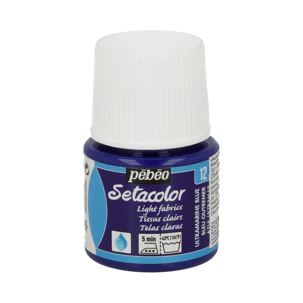 Краска для светлых тканей Setacolor 45 мл 329-012 ультрамарин, Pebeo