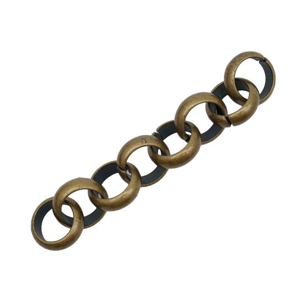 Цепь пластик 10 см, размер звена 18х18 мм, латунь