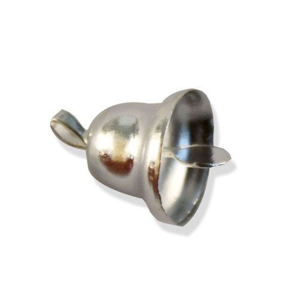 Колокольчики 10 мм, 10 шт, серебро, Астра