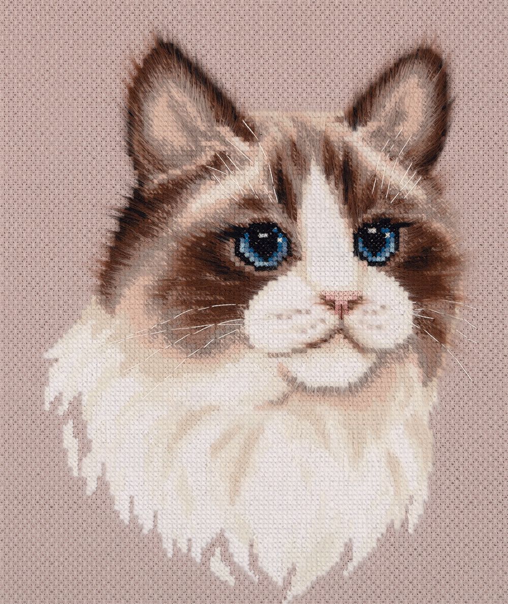 Набор для вышивания нитками Panna, Рэгдолл, 19.5х24.5 см