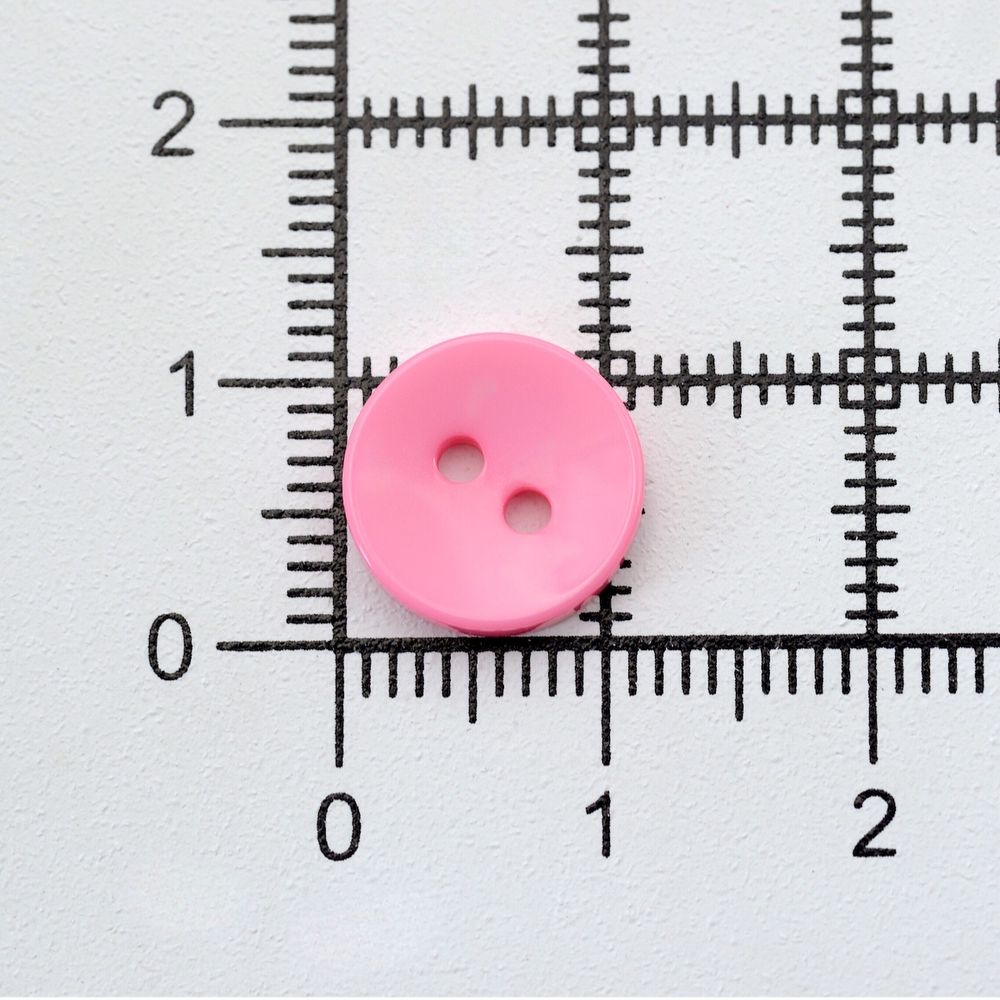 Пуговицы 2 прокола 18L, 11 мм, (Pink (розовый)), NE74, 144 шт