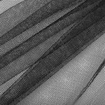 Фатин мягкий крупная сетка 180 см / 45.72 метров, TBY.S.180.BL, цв.черный