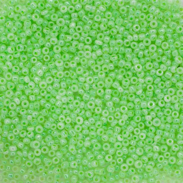 Бисер Astra&Craft 11/0 (2.1 мм), 200 г (10х20 г), цв. 144 зеленый/жемчужный