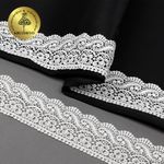 Кружево гипюр (плетёное) 65 мм, диз. 112, цв.02 молочный, уп. 9 м, Kruzhevo