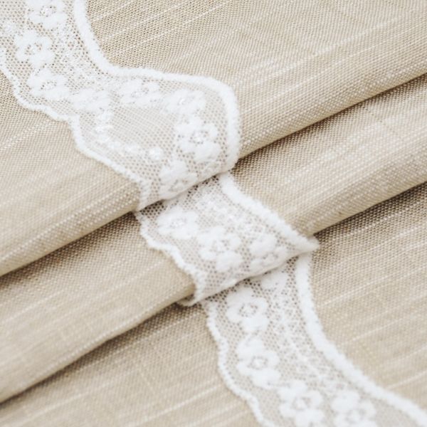 Кружево эластичное (стрейч) 40 мм, 3,4 м, ±4 см, белый