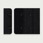 Застежки для бюстгальтера текстильные 2х2, 44 мм, 25 шт, 170 черный, Arta