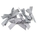 Бантики пришивные 3х2 см, 8 шт, св. серый горох