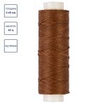 Нитки для кожи вощёные (полиэстер) 0.45х, 40 м, 1 катушка, 002 св. коричневый, LC-005 Промысел