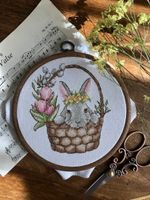 Набор для вышивания нитками Сделай своими руками, Весенний кролик, 11х13 см