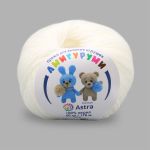 Пряжа Astra Premium (Астра Премиум) Амигуруми / уп.6 мот. по 50 г, 175 м, 002 отбелка