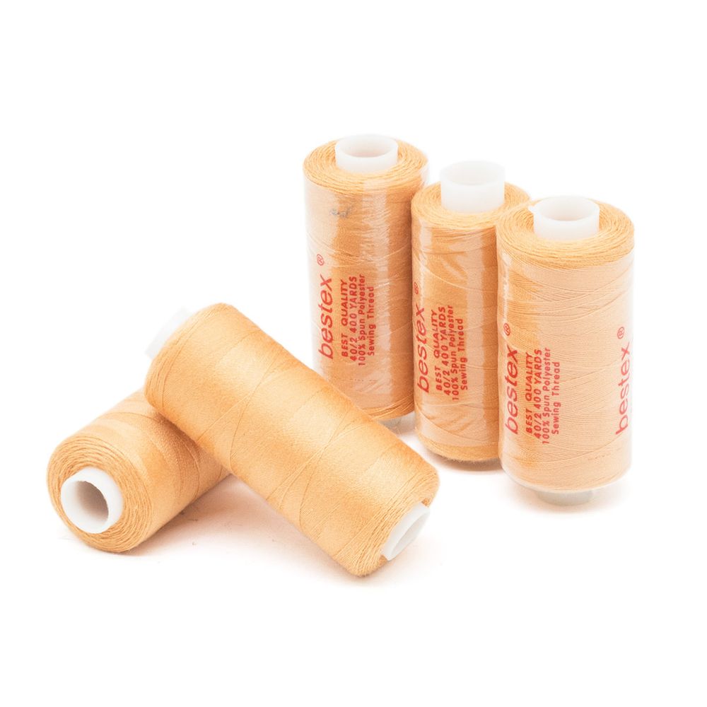 Нитки швейные бытовые Bestex 40/2, 365 м (400 ярд) / 10 кат., 216 персиковый