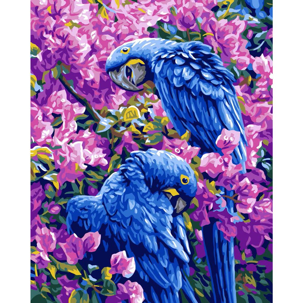 Рисунок для вышивания Grafitec (канва), сер.11.000 60х50 см, 11.882 Голубые Попугаи