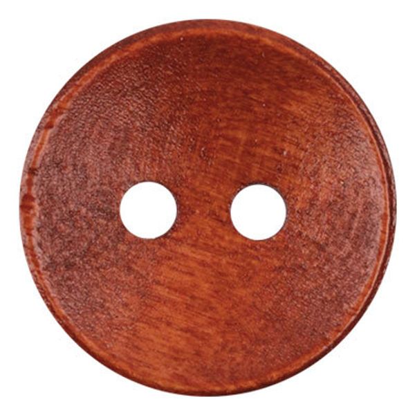Пуговицы 2 прокола дерево 15 мм, 24 шт, №287 терракотовый, Blitz DRN 0066