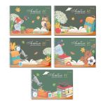 Альбом для рисования с пластик. обложкой 180 мкм, цветной титул лист 100 г/м², A4 29х20.5 см, 40 л. на гребне 5 шт, 01541 Школьный уголок, Светоч А207