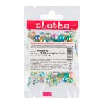 Бусины пластик ⌀4, 6, 8, 10 мм, 100±2 г, №03 ассорти, Zlatka PBBM-01