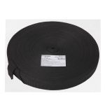Стропа (ременная лента) 25 мм / 50 метров, толщ. 1.08 мм, [10 г/пог.м], 100% п/п, черный, Gamma G-25 BL
