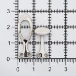 Крючки пришивные декоративные 36х10 мм, серебро (никель), 6 шт