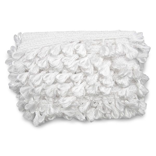 Бахрома отделочная 50.0 мм / 10 метров, с кистями 001 белый