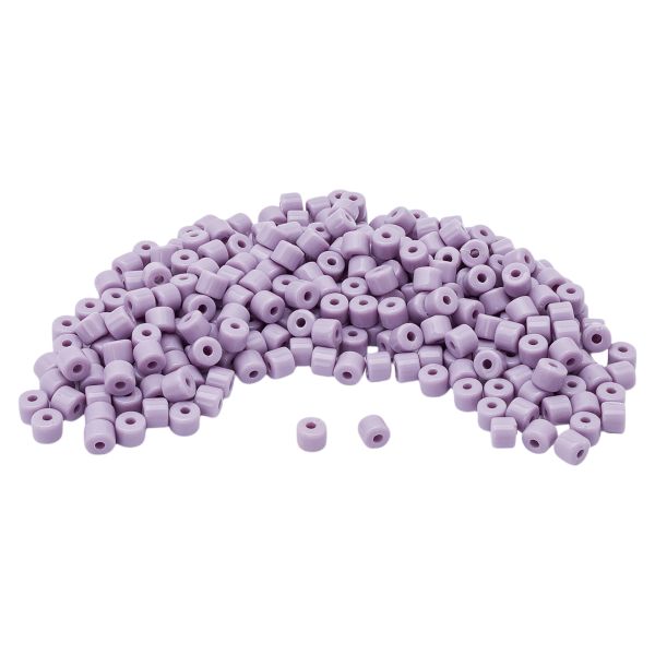 Бусины пластик 5х6 мм, цилиндр, 50гр Astra&Craft, 016 сиреневый, 2141