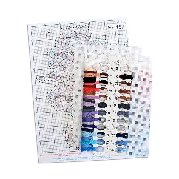 Набор для вышивания нитками МП Студия, на пластиковой канве Мальвина 16х10 см