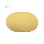 Подложки под торт 24 см, 2.5 мм, 3 шт, золото, S-Chief PDC-0014