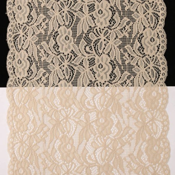 Кружево бельевое эластичное 300 мм / 13.72 м, цв. C180 телесный