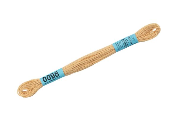 Мулине Gamma 100% хлопок, цв.0098 бежевый, 24 мотка по 8 метров