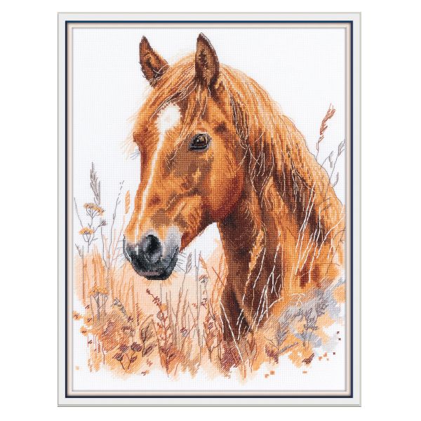 Набор для вышивания нитками Panna J-7528, В степи среди трав, 23.5х33 см