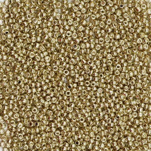 Бисер Astra&Craft 11/0 (2.1 мм), 200 г (10х20 г), цв. 1113 св. золотой/глянцевое покрытие