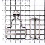 Застежка для комбинезона 40 мм, ушко 62х44 мм, 20 шт, чер.никель