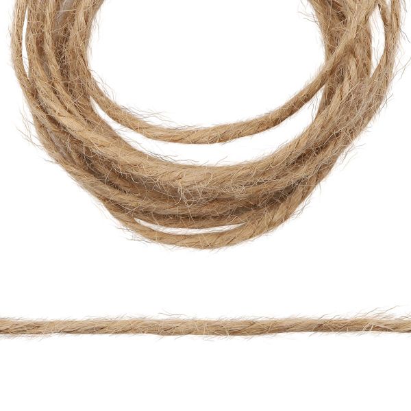 Шпагат джутовый 3-х ниточный ⌀1.68 мм, 50 м, 1680 текс, кач. СВ, цв. натуральный, 76106