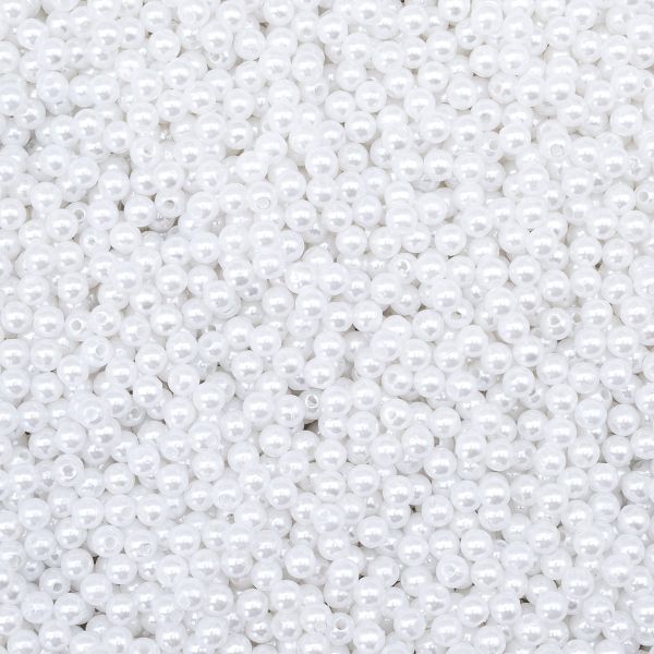Бусины пластик ⌀5 мм, 500 г, 001 NL белый, 7708333