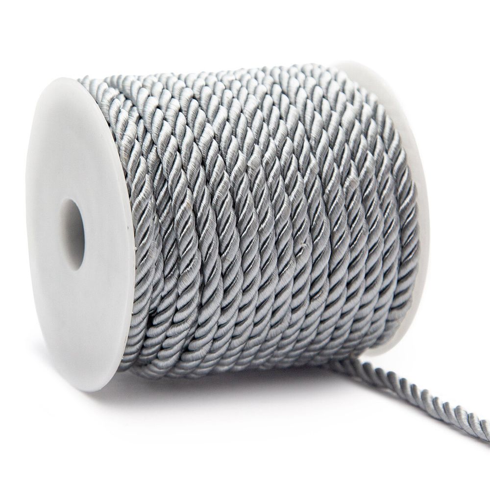 Шнур витой ⌀5.0 мм / 18.29 метров, цв.75 серый