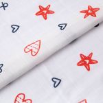 Ткань муслиновая 105 г/м², в нарезке 100х125 см, 15-морская, Peppy