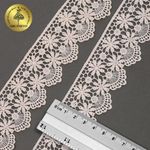 Кружево гипюр (плетёное) 40 мм, матовая нить TBY.0869, цв.F102 молочный уп.13.71м, Kruzhevo